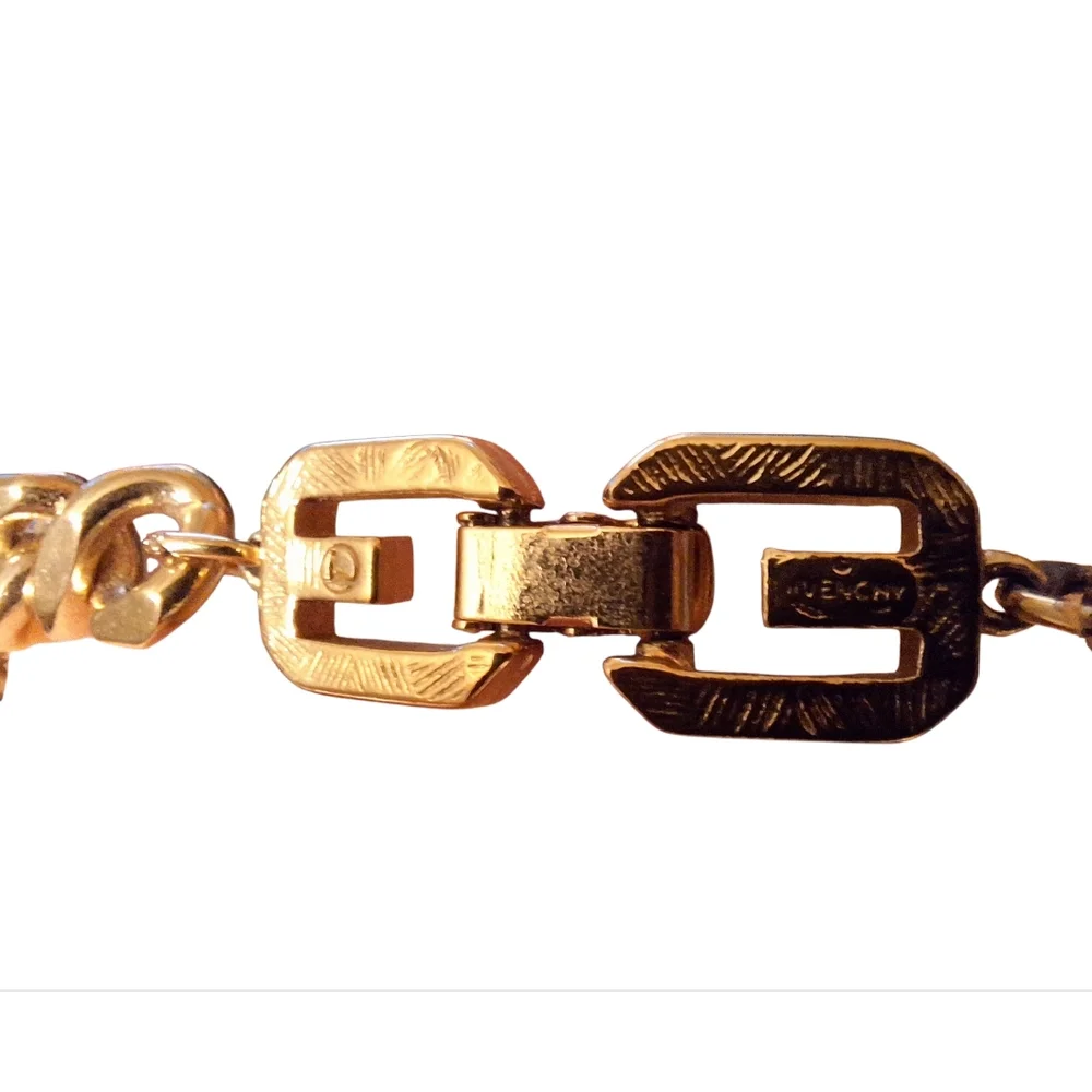Vintage GIVENCHY Gold Toned  Heavy  Chain Link Necklace 37 inches Statement 8 OZ - Picture 5 of 11